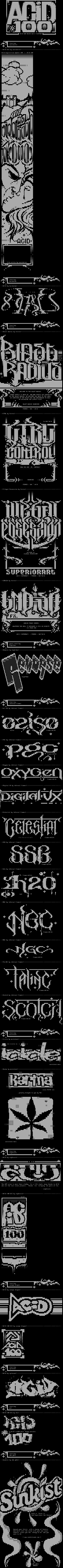 ACiD-100 Block ASCII Cluster by Multiple Artists