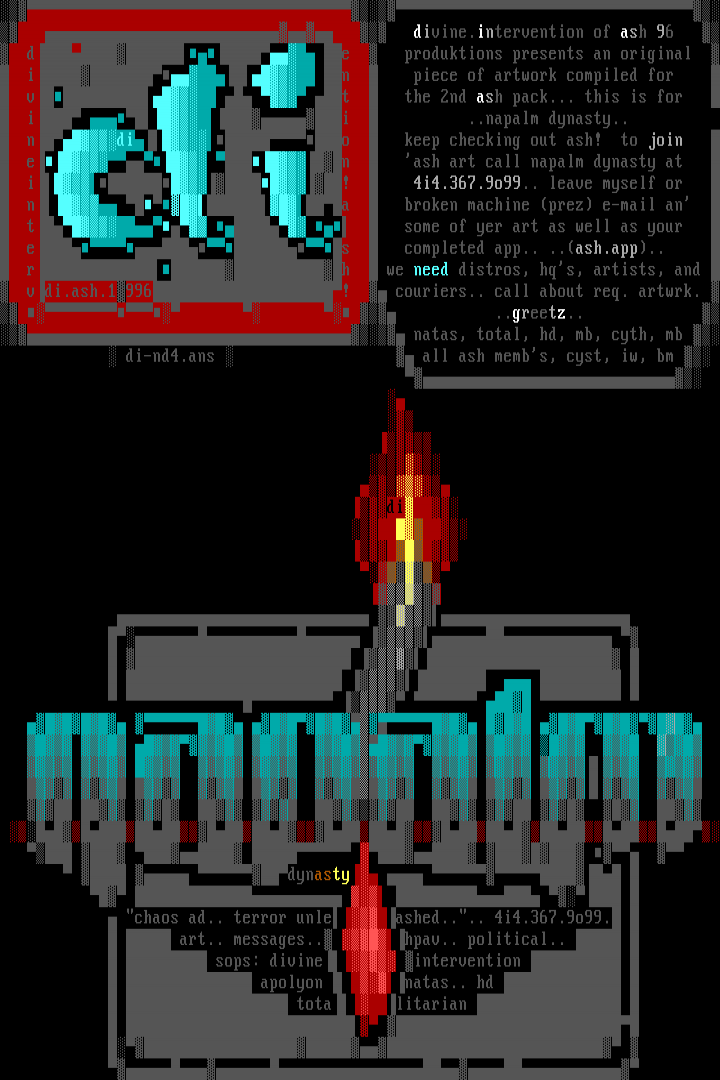 napalm dynasty font #four! by divine intervention
