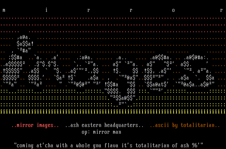 mirror images ascii.. by totalitarian