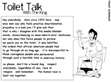 Toilet Talk with the King by Tincat
