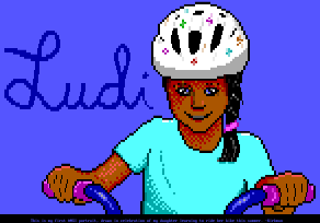 Ludi on bike by Kirkman