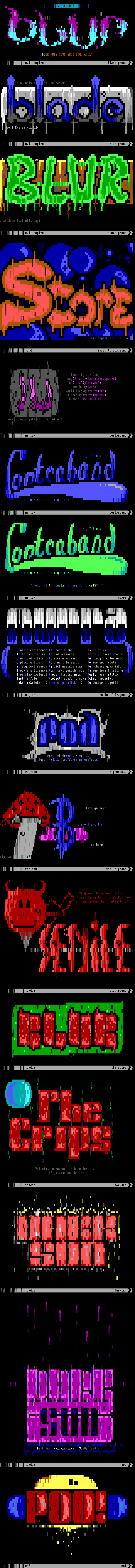 blur july 1996 ansi logo colly by Multiple Artists