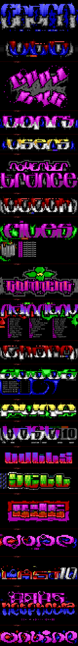 Ansi logocluster by Multiple artists