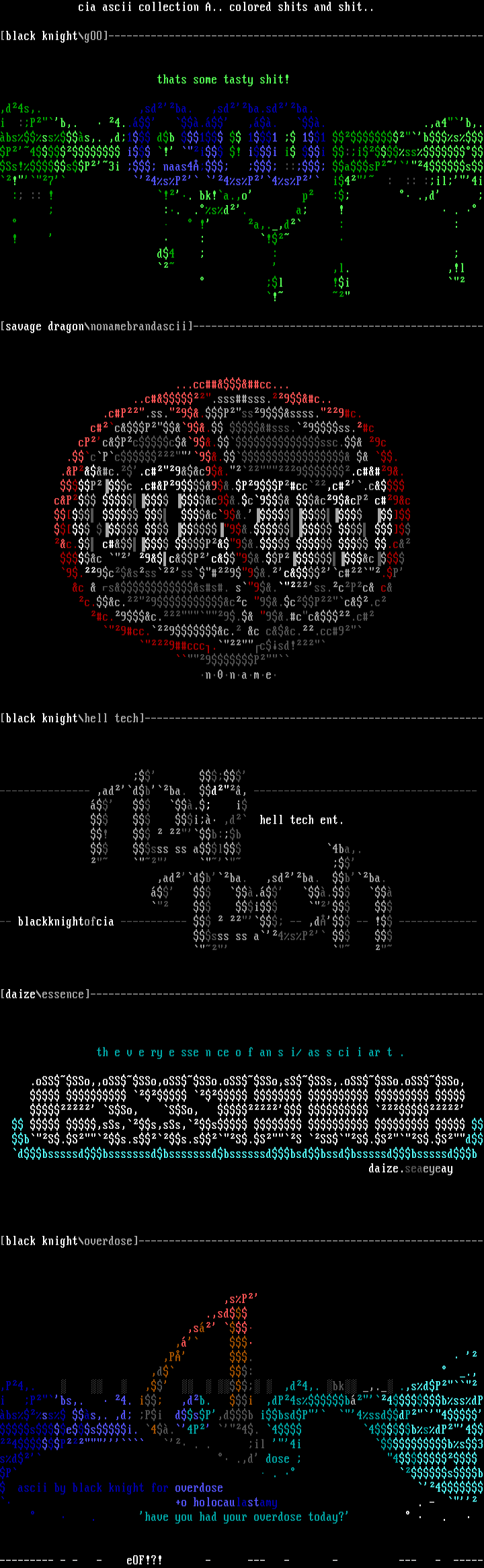 cia conspiracy #36 ascii colly A by multiple artists