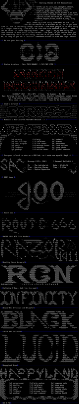 cia conspiracy #39 ascii colly by burning chrome