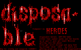 disposible heroes by village idiot