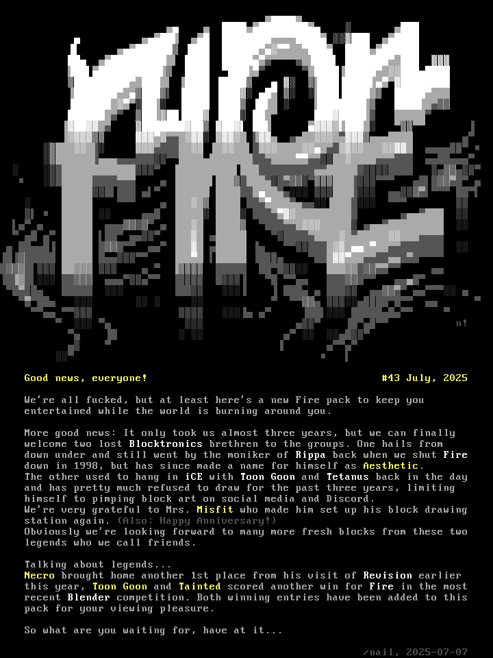 fire #43 info by nail