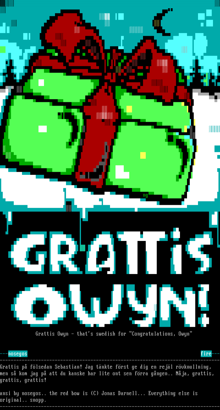 Grattis Owyn! by Nosegos