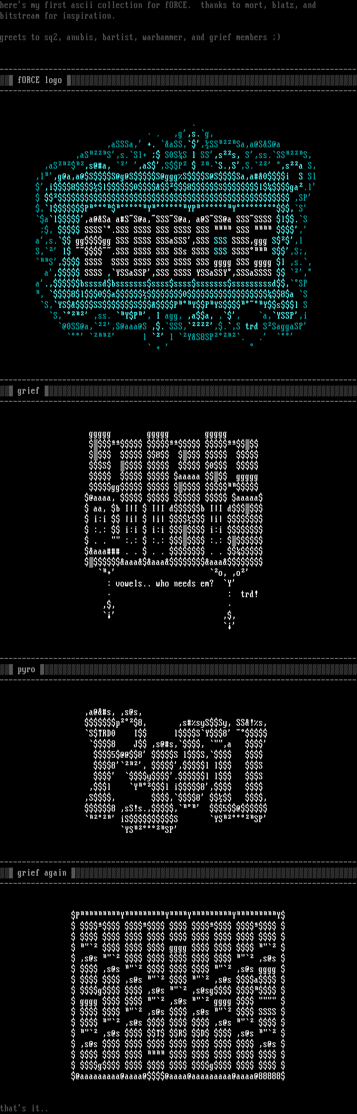 Ascii Collection by Terd