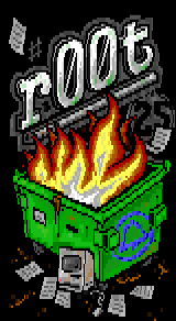 r00t dumpster fire by burps