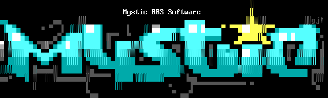 mystic bbs software logo by grymmjack (gj!)