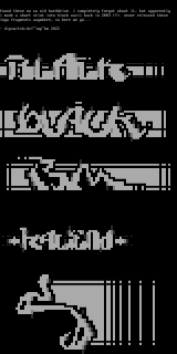 block ascii tries from 2003 by dipswitch