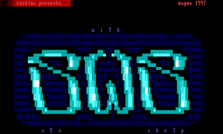 sex-with-sheep e-mag font #1 by cardiac