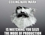 Ceiling Karl Marx Is Watching You by K-ThUlU+++