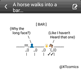 A horse walks into a bar... by XTComics