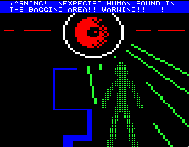 Human Found In The Bagging Area by Blippypixel