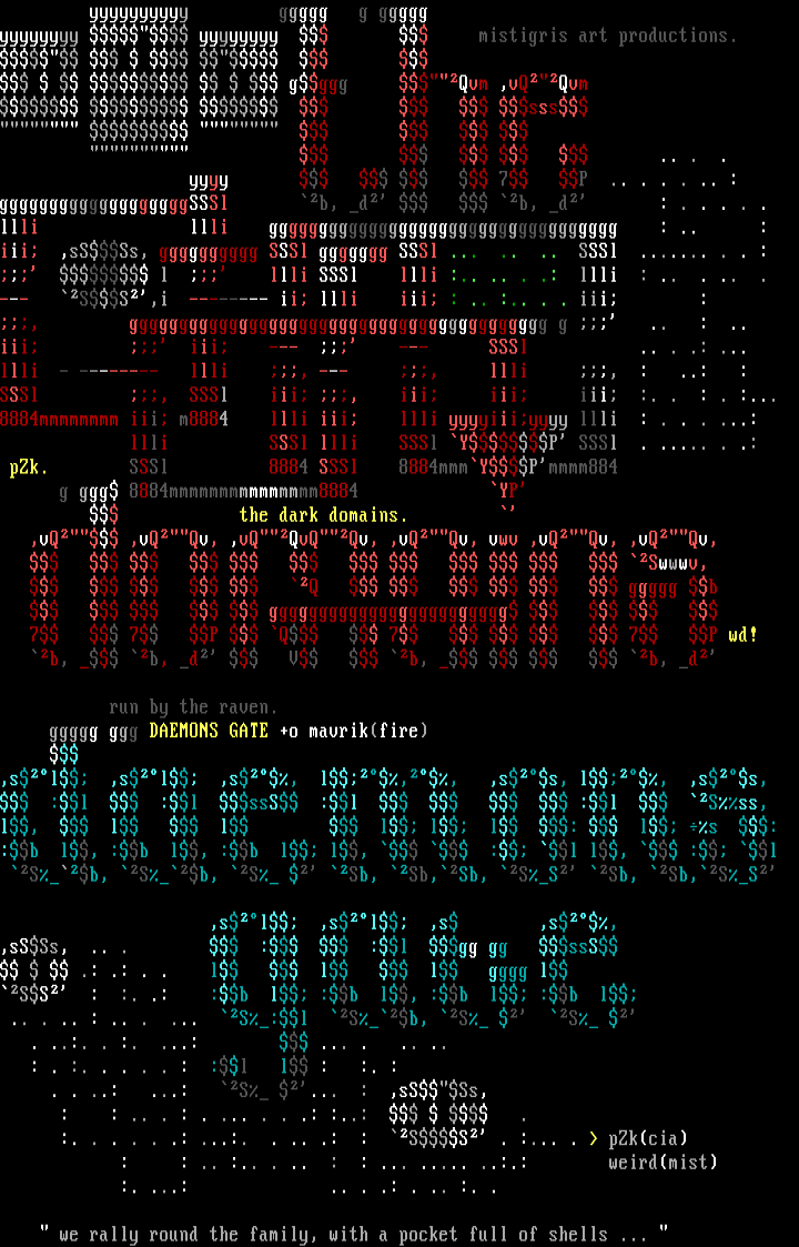 Collaborative ascii colly by weird and plaztik