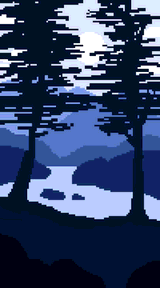 Blue Trees by PixelArtForTheHeart