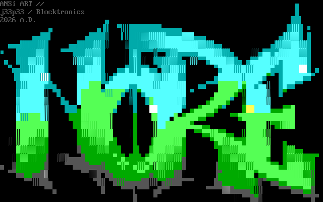 NORE WELCOME ANSI SCREEN by j33p33/Jay-P Theroux