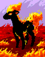 Dark Ponyta by Pixel Art For The He