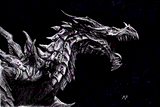 Skyrim dragon by Bhaal_Spawn