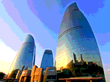 Baku Flame Towers by Dubaiwalla