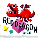 Red Dragon dice by Morgan Lee