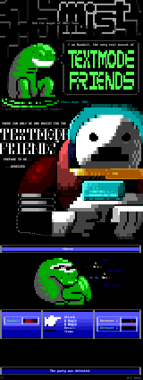 Textmode Friends mascot by MM / PDX / ODD / CT