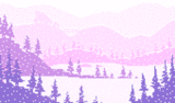 Snowy Forest by Pixel Art For The He