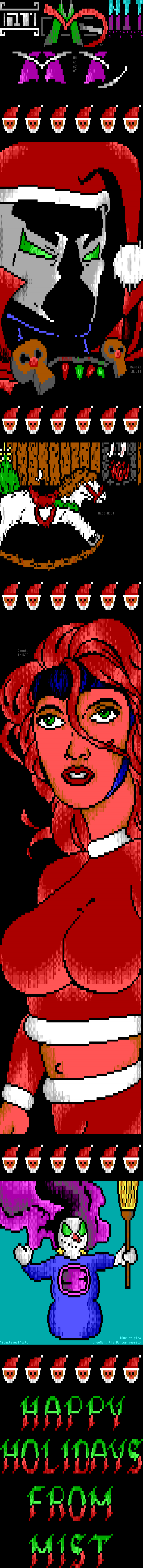 Happy Holidays from MiST ANSI! by MA, MZ, QT, Nit