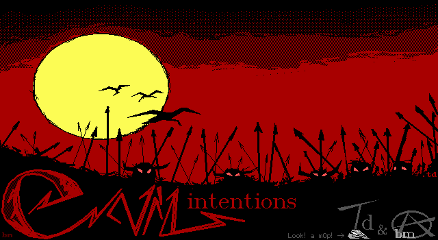 evil intentions by td (pic) & bm (font)