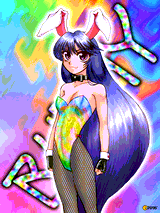a girl in a bunny outfit by cpu