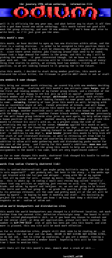 the odium janurary 1996 infofile by odium