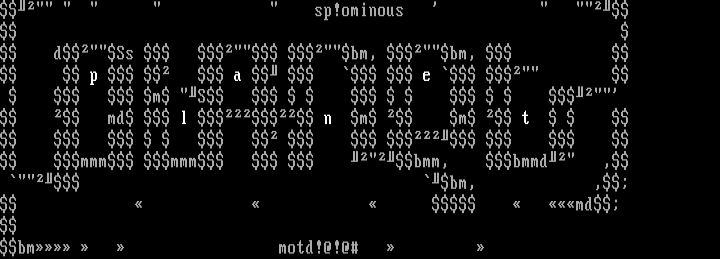 planet motd ascii by sudiphed