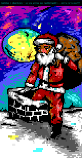 santa in the chimney by winterbym