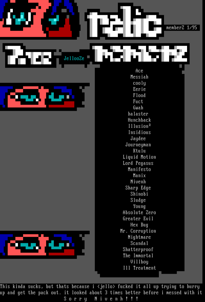The ansi members list by Nivenh/Jello