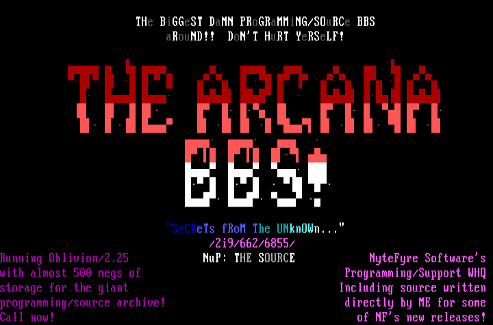 Arcana BBS #1 by Pascal