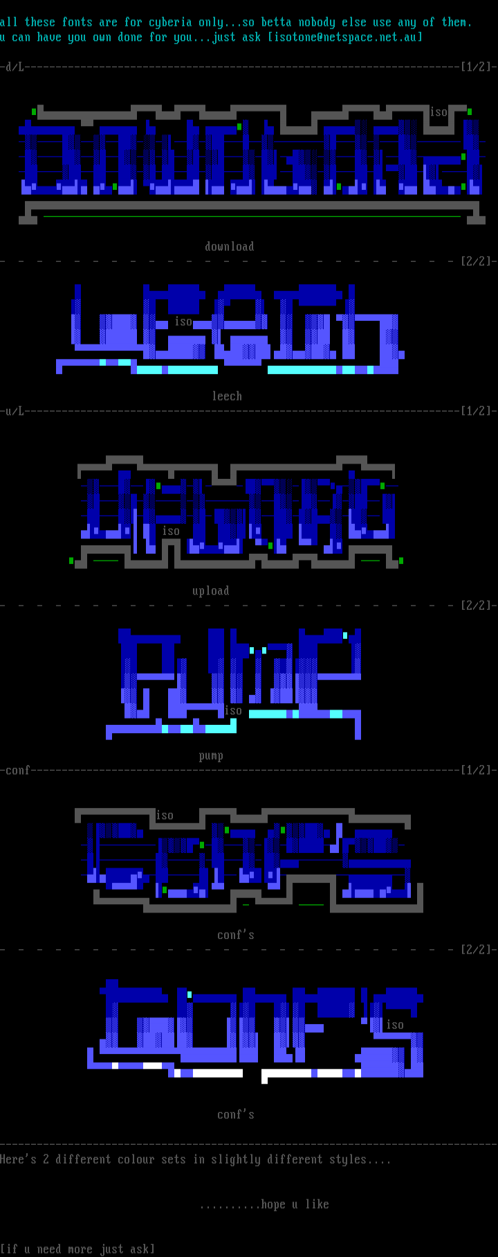 cyberia fonts... by isotone
