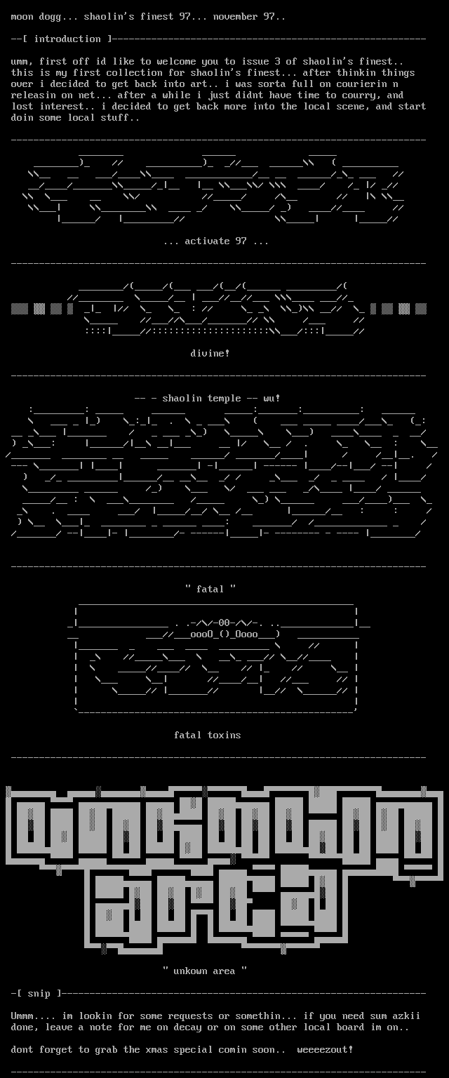 Ascii Collection 11/97 by Moon Dogg