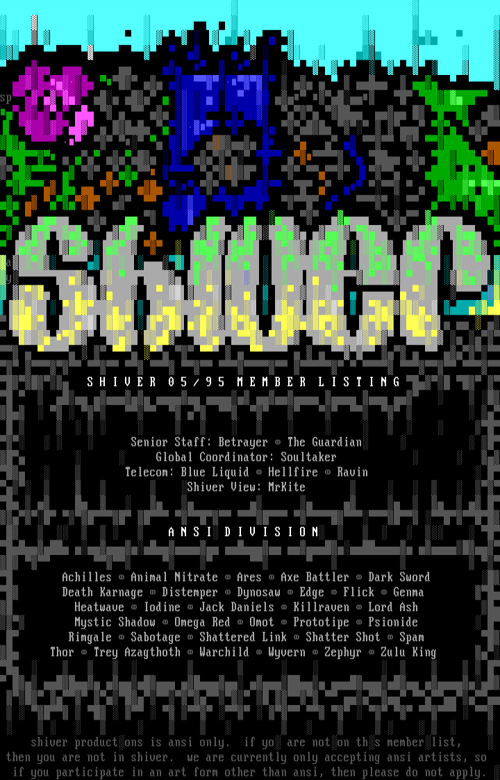 SHIVER 05/95 Member List by The Guardian