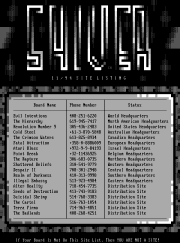 SHIVER 11/94 Site Listing by Shiver