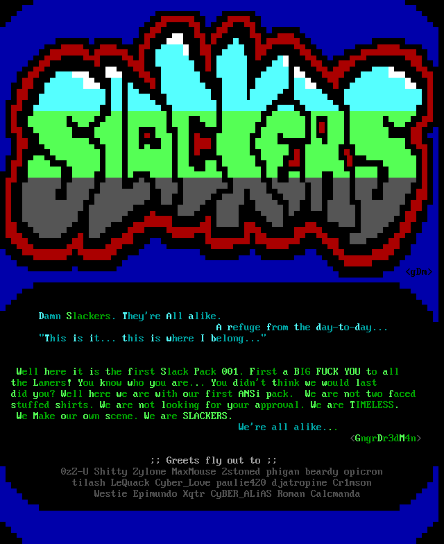 SlackPack 001 by GngrDr3dM4n