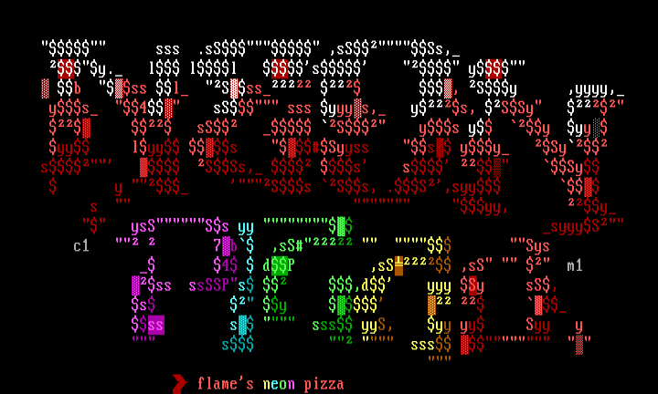 Neon Pizza by Corey & Mice