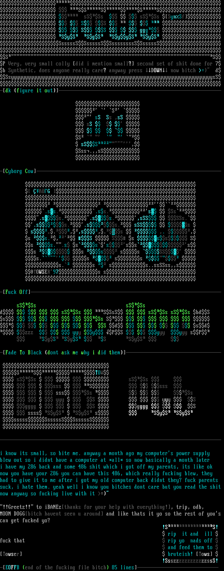 Tower's Ascii Colly by Towser