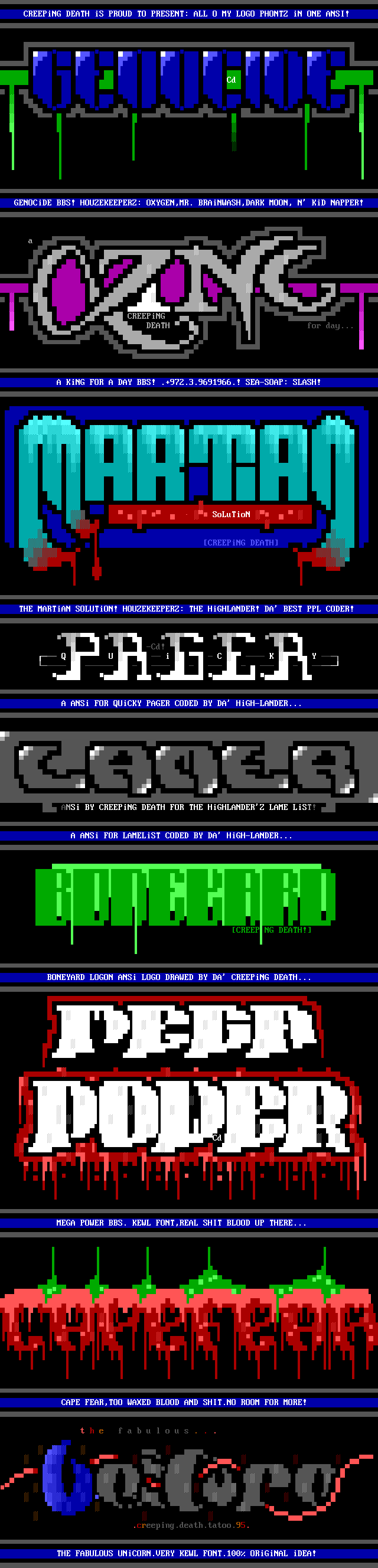 aNSI lOGiS cOL. #1 by cREEPiNG dEATH