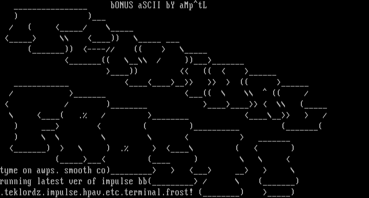 Terminal Frost ascii by Amp