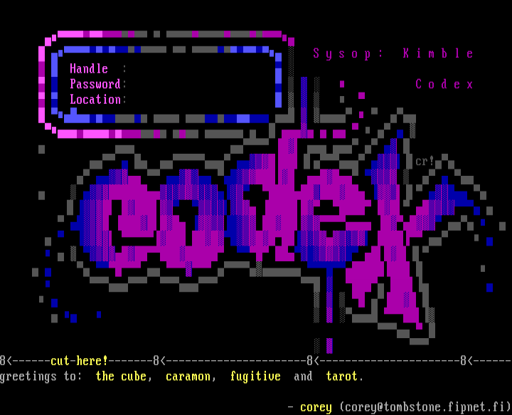 Codex login by Corey