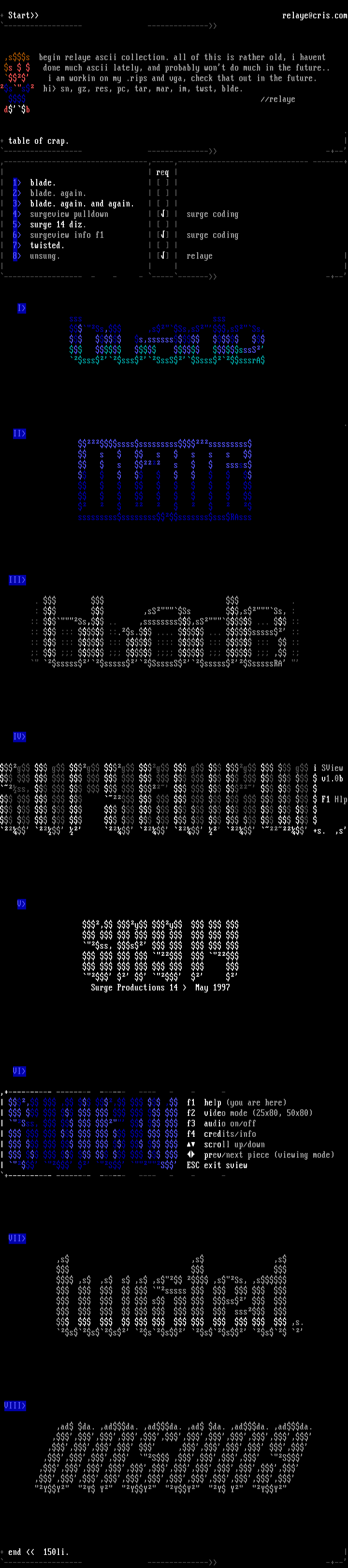 Ascii Colly by Relaye