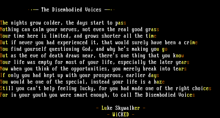 Disembodied Voices by Luke Skywalker