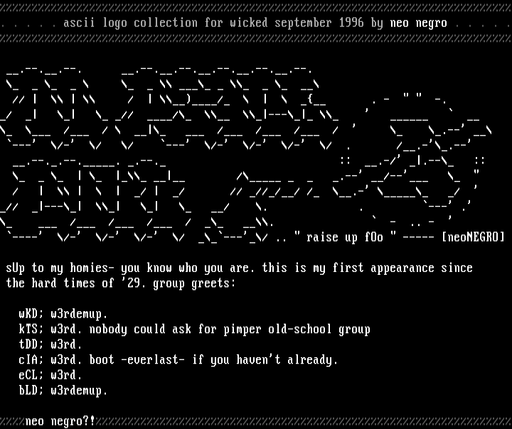 Ascii Collection [09/96] by Neo Negro
